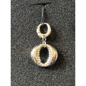 Fossil Silvertone Charm/Pendant w/ Collectable Tin NIB